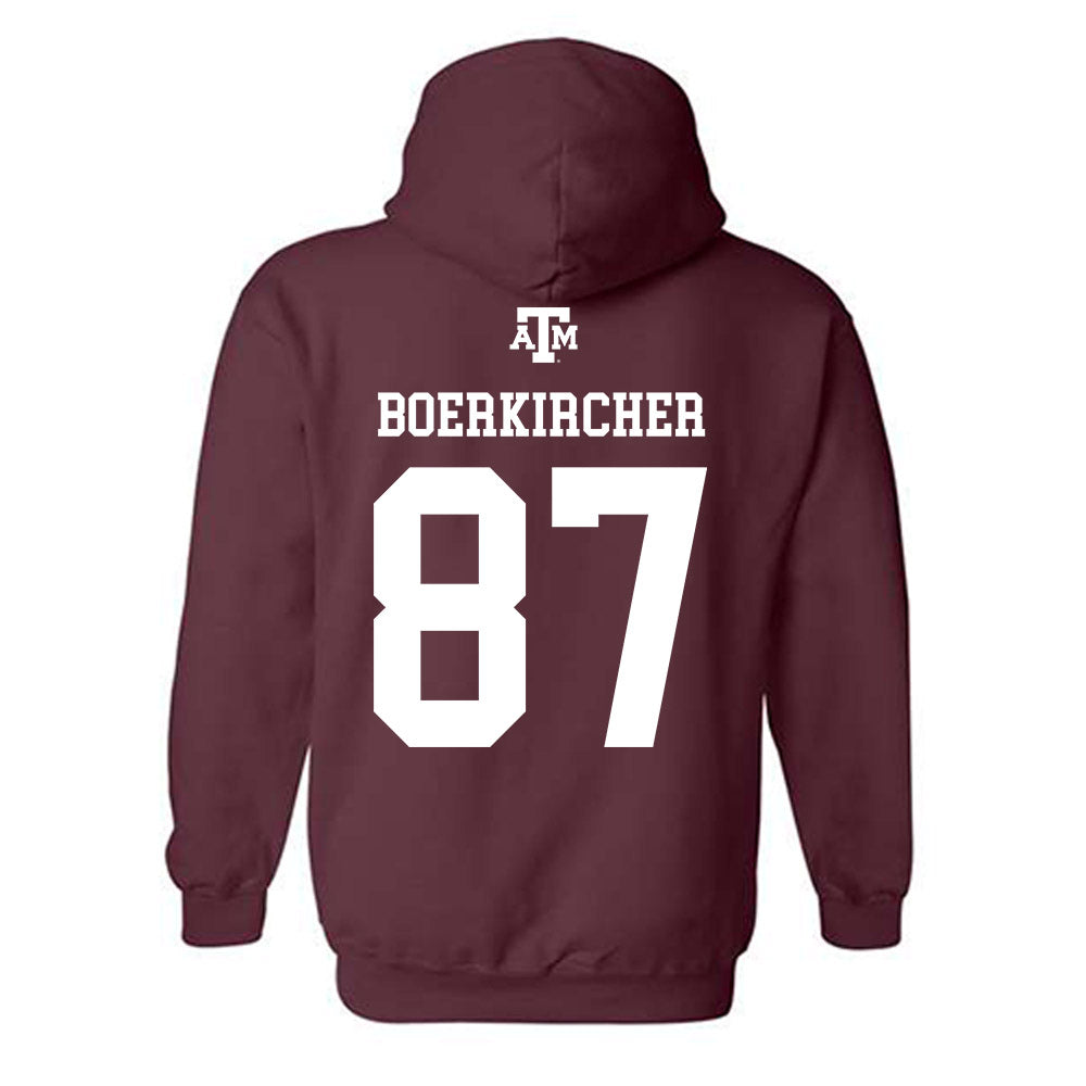 Texas A&M - NCAA Football : Nate Boerkircher - Maroon Out 2026 Hooded Sweatshirt-1