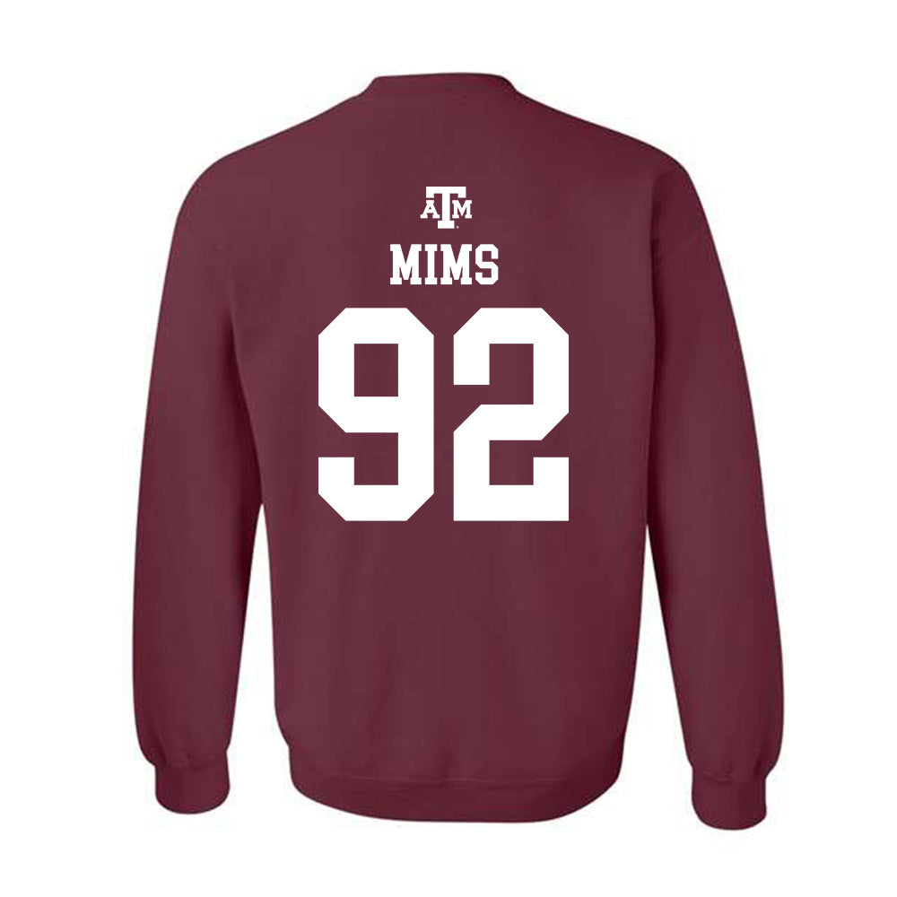 Texas A&M - NCAA Football : CJ Mims - Maroon Out 2026 Crewneck Sweatshirt-1
