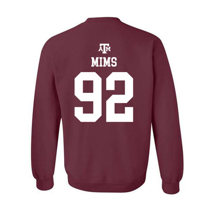 Texas A&M - NCAA Football : CJ Mims - Maroon Out 2026 Crewneck Sweatshirt-1