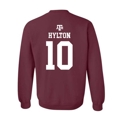 Texas A&M - NCAA Women's Basketball : Lemyah Hylton - Maroon Out 2026 Crewneck Sweatshirt-1