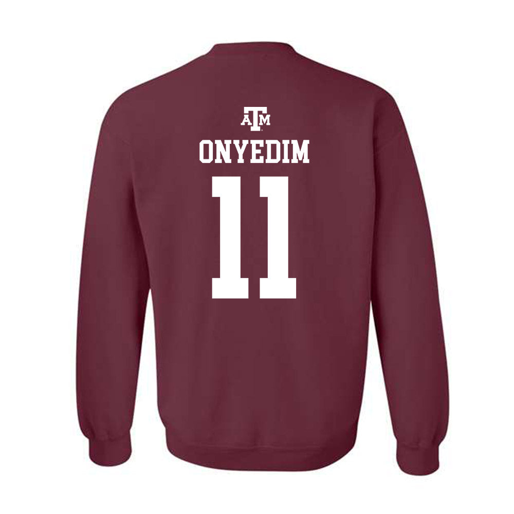 Texas A&M - NCAA Football : Tyler Onyedim - Maroon Out 2026 Crewneck Sweatshirt-1