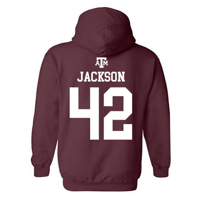 Texas A&M - NCAA Football : Kendall Jackson - Maroon Out 2026 Hooded Sweatshirt-1
