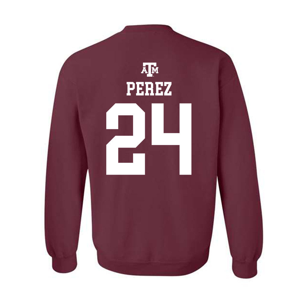 Texas A&M - NCAA Softball : Mya Perez - Maroon Out 2026 Crewneck Sweatshirt-1
