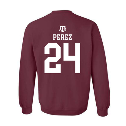 Texas A&M - NCAA Softball : Mya Perez - Maroon Out 2026 Crewneck Sweatshirt-1