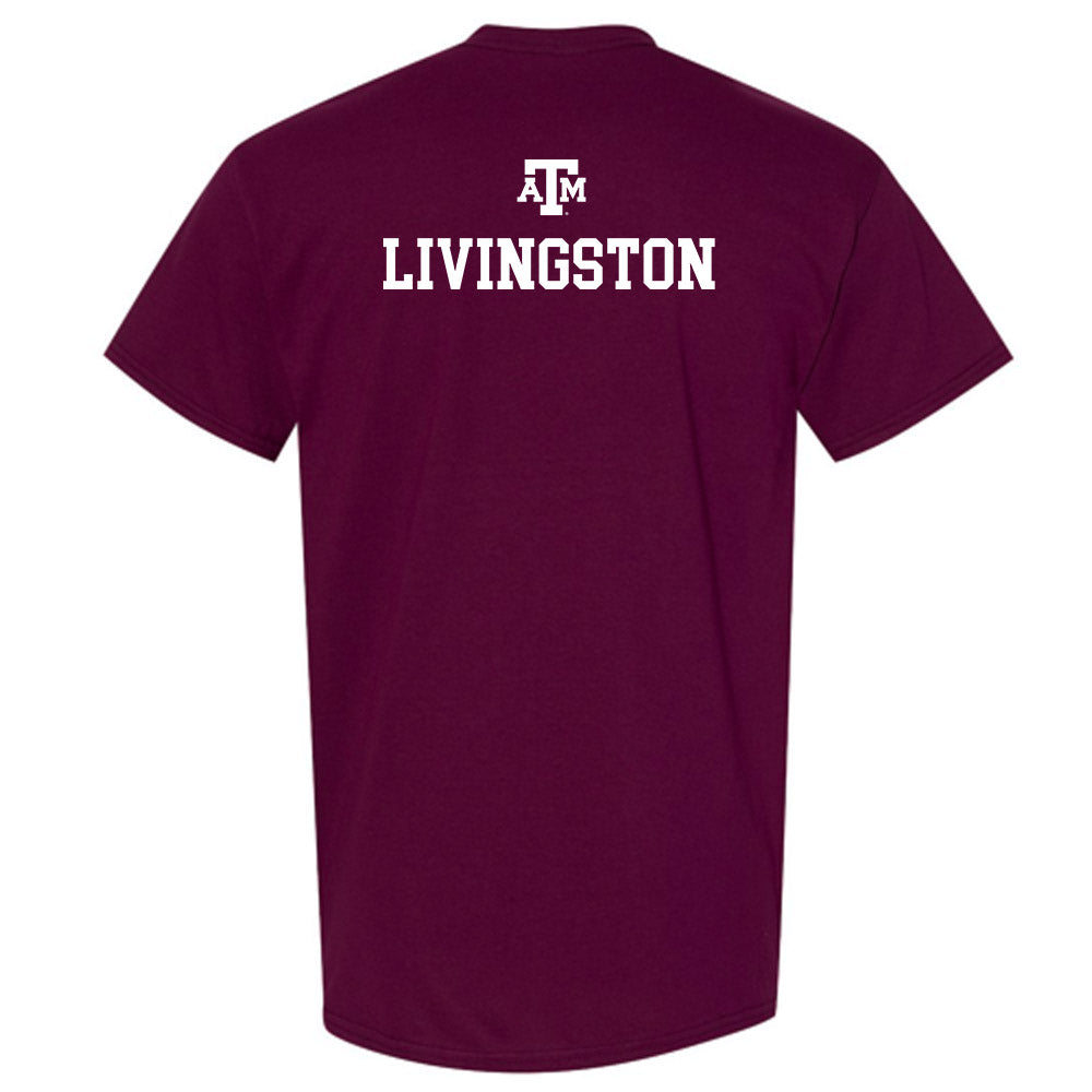 Texas A&M - NCAA Women's Track & Field : Maddie Livingston - Maroon Out 2026 T-Shirt-1