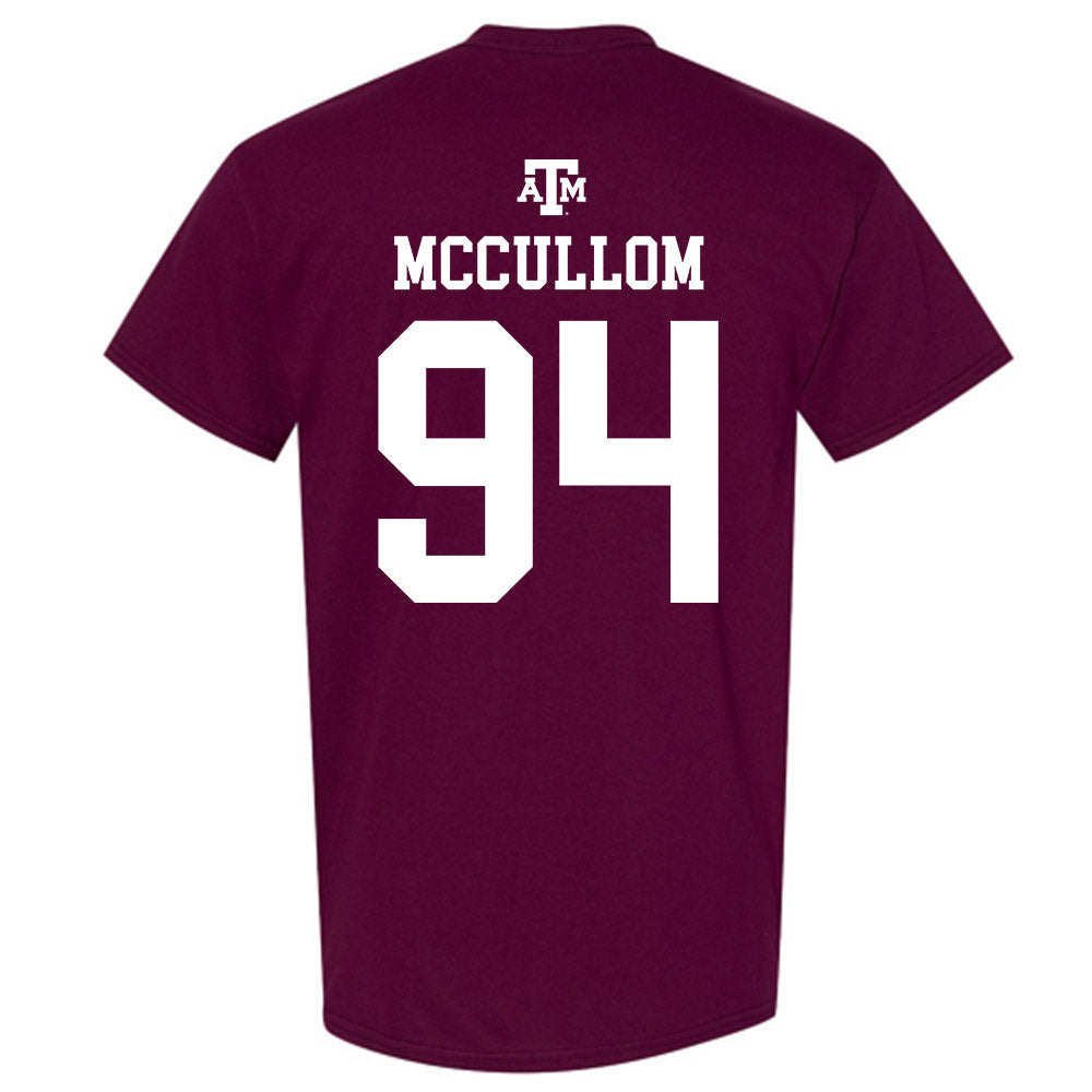 Texas A&M - NCAA Football : Angelo McCullom - Maroon Out 2026 T-Shirt-1
