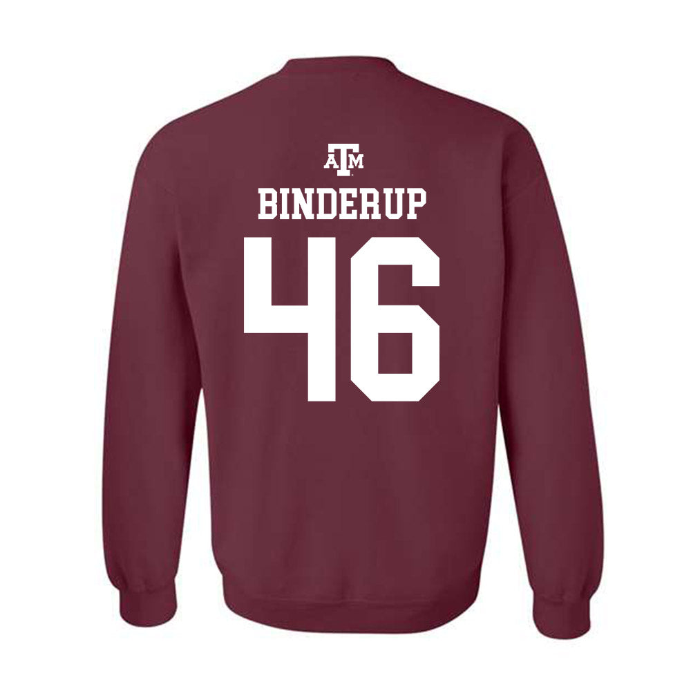 Texas A&M - NCAA Baseball : Blake Binderup - Maroon Out 2026 Crewneck Sweatshirt-1