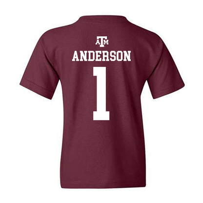 Texas A&M - NCAA Football : Bryce Anderson - Maroon Out 2026 Youth T-Shirt-1
