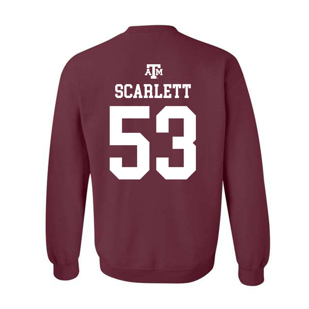 Texas A&M - NCAA Football : Jadon Scarlett - Maroon Out 2026 Crewneck Sweatshirt-1