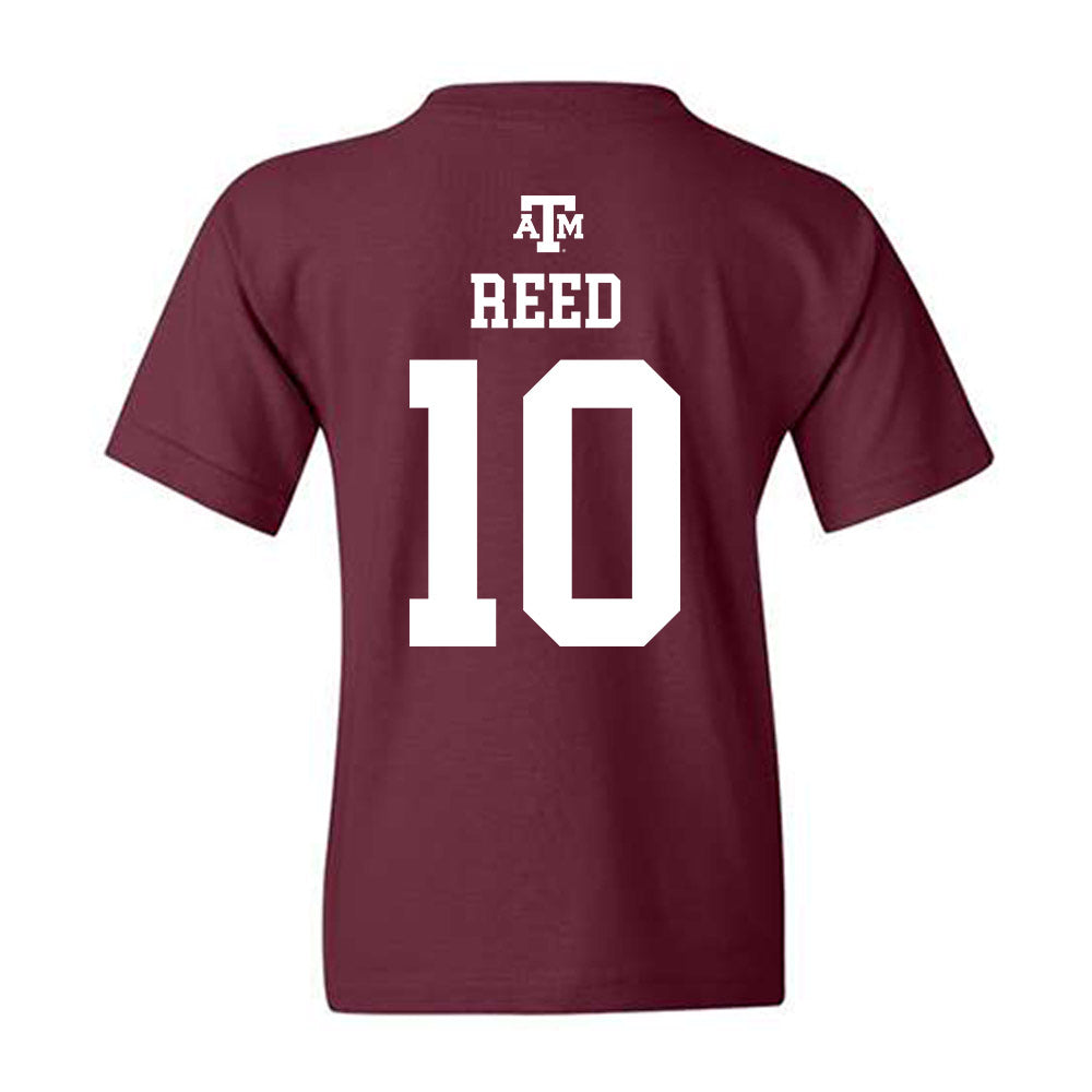 Texas A&M - NCAA Football : Marcel Reed - Maroon Out 2026 Youth T-Shirt-1