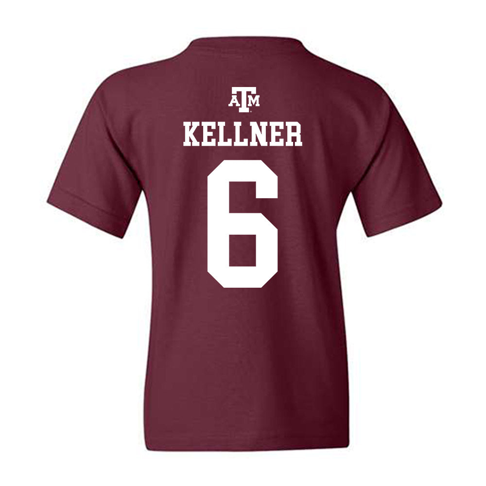 Texas A&M - NCAA Baseball : Boston Kellner - Maroon Out 2026 Youth T-Shirt-1