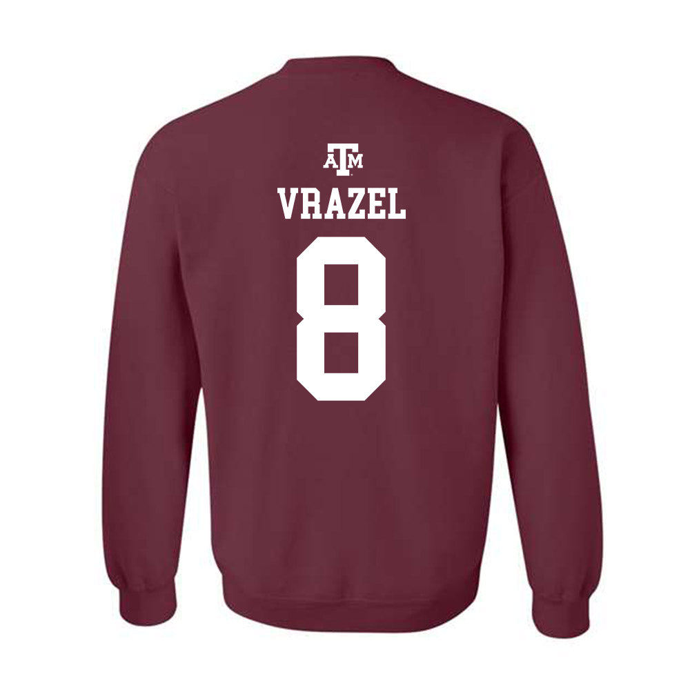 Texas A&M - NCAA Softball : Francessca Vrazel - Maroon Out 2026 Crewneck Sweatshirt-1