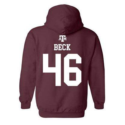 Texas A&M - NCAA Football : Qui Beck - Maroon Out 2026 Hooded Sweatshirt-1