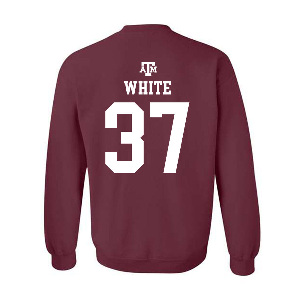 Texas A&M - NCAA Football : Tyler White - Maroon Out 2026 Crewneck Sweatshirt-1