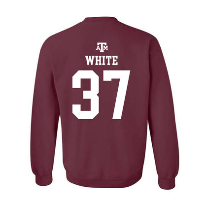 Texas A&M - NCAA Football : Tyler White - Maroon Out 2026 Crewneck Sweatshirt-1