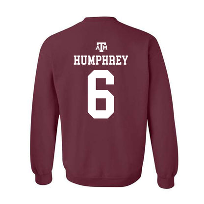 Texas A&M - NCAA Football : Julian Humphrey - Maroon Out 2026 Crewneck Sweatshirt-1