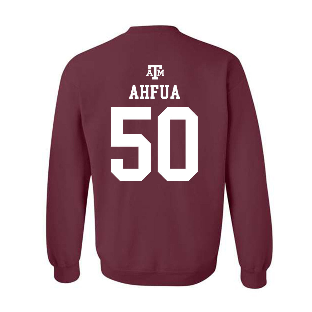 Texas A&M - NCAA Football : Isendre Ahfua - Maroon Out 2026 Crewneck Sweatshirt-1