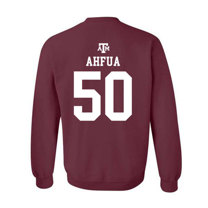 Texas A&M - NCAA Football : Isendre Ahfua - Maroon Out 2026 Crewneck Sweatshirt-1