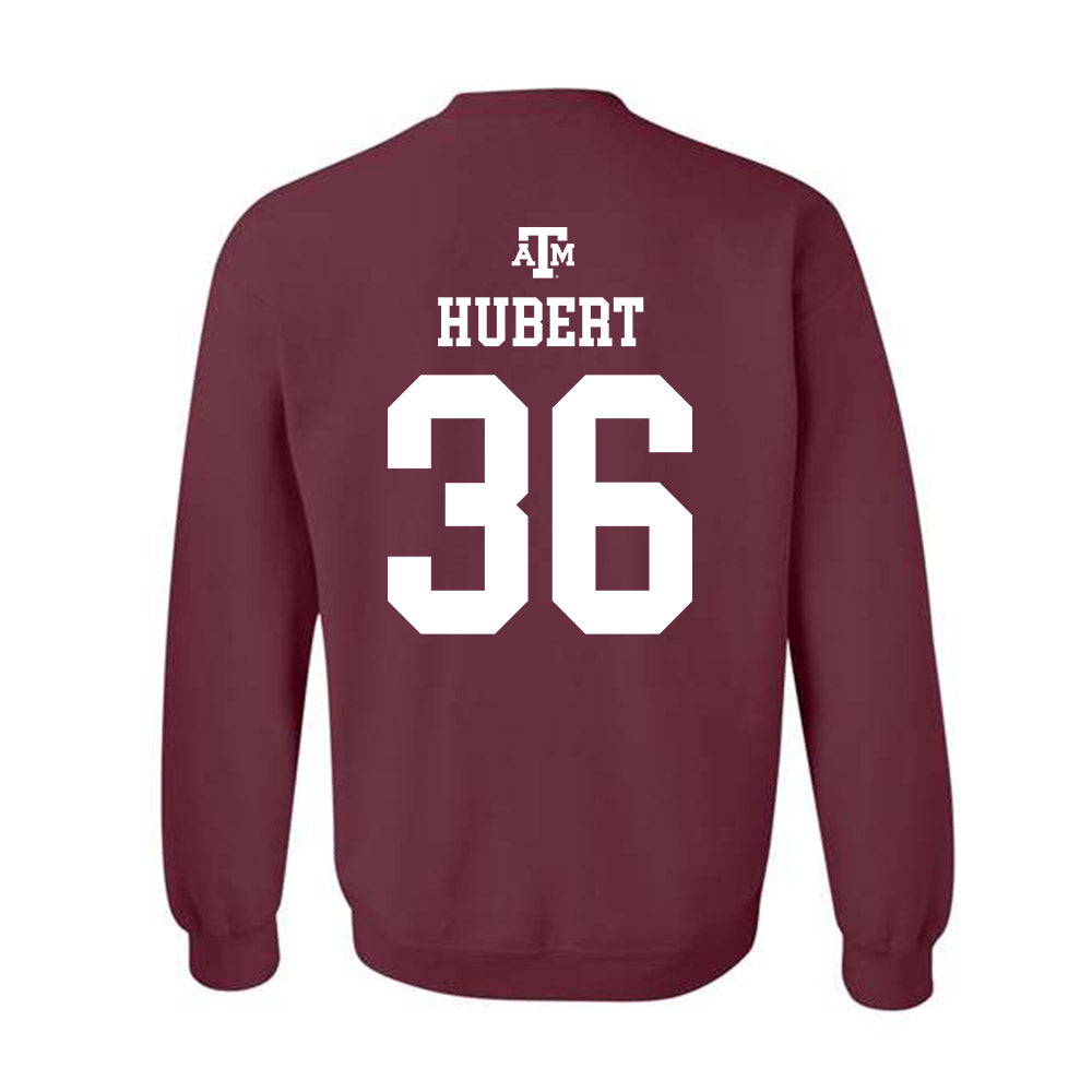 Texas A&M - NCAA Baseball : Cole Hubert - Maroon Out 2026 Crewneck Sweatshirt-1