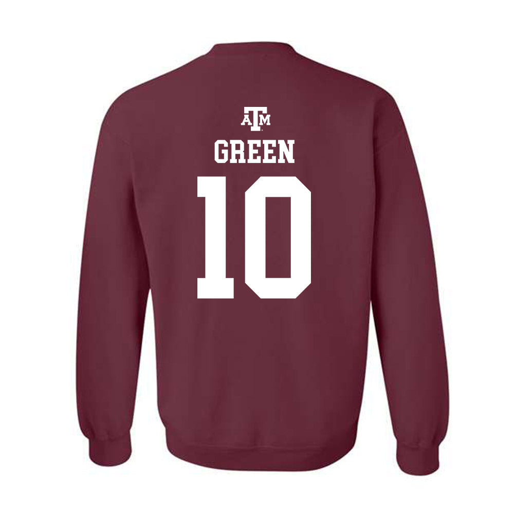 Texas A&M - NCAA Men's Basketball : Jeremiah Green - Maroon Out 2026 Crewneck Sweatshirt-1