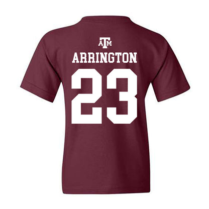 Texas A&M - NCAA Football : Brandon Arrington - Maroon Out 2026 Youth T-Shirt-1