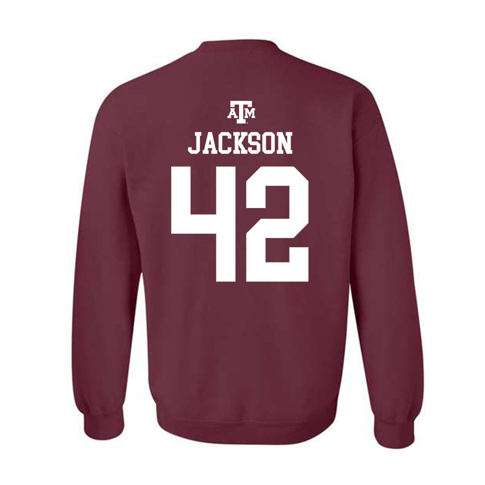 Texas A&M - NCAA Football : Kendall Jackson - Maroon Out 2026 Crewneck Sweatshirt-1