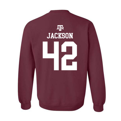 Texas A&M - NCAA Football : Kendall Jackson - Maroon Out 2026 Crewneck Sweatshirt-1