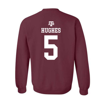 Texas A&M - NCAA Women's Soccer : Blake Hughes - Maroon Out 2026 Crewneck Sweatshirt-1