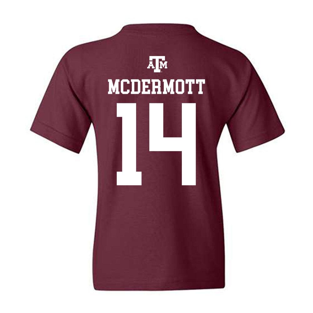 Texas A&M - NCAA Men's Basketball : Chris Mcdermott - Maroon Out 2026 Youth T-Shirt-1