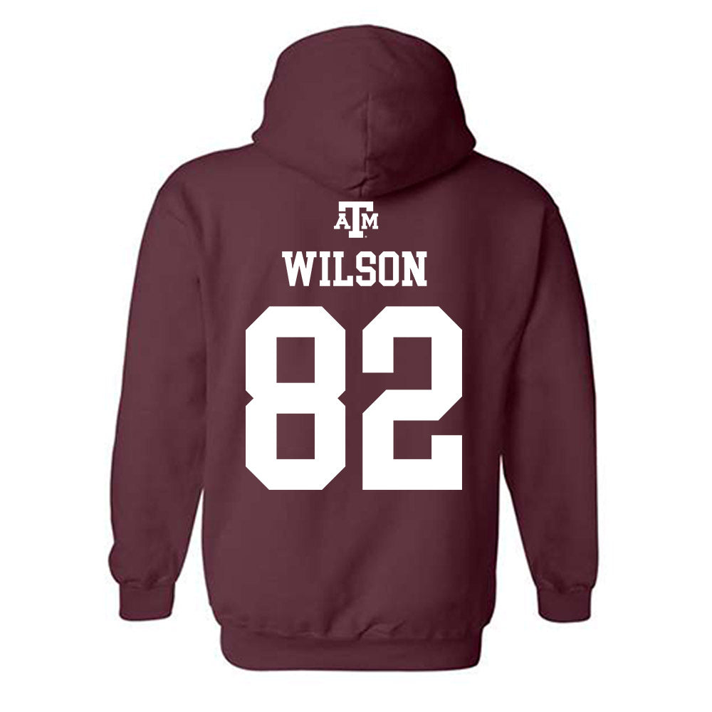 Texas A&M - NCAA Football : Jonah Wilson - Maroon Out 2026 Hooded Sweatshirt-1