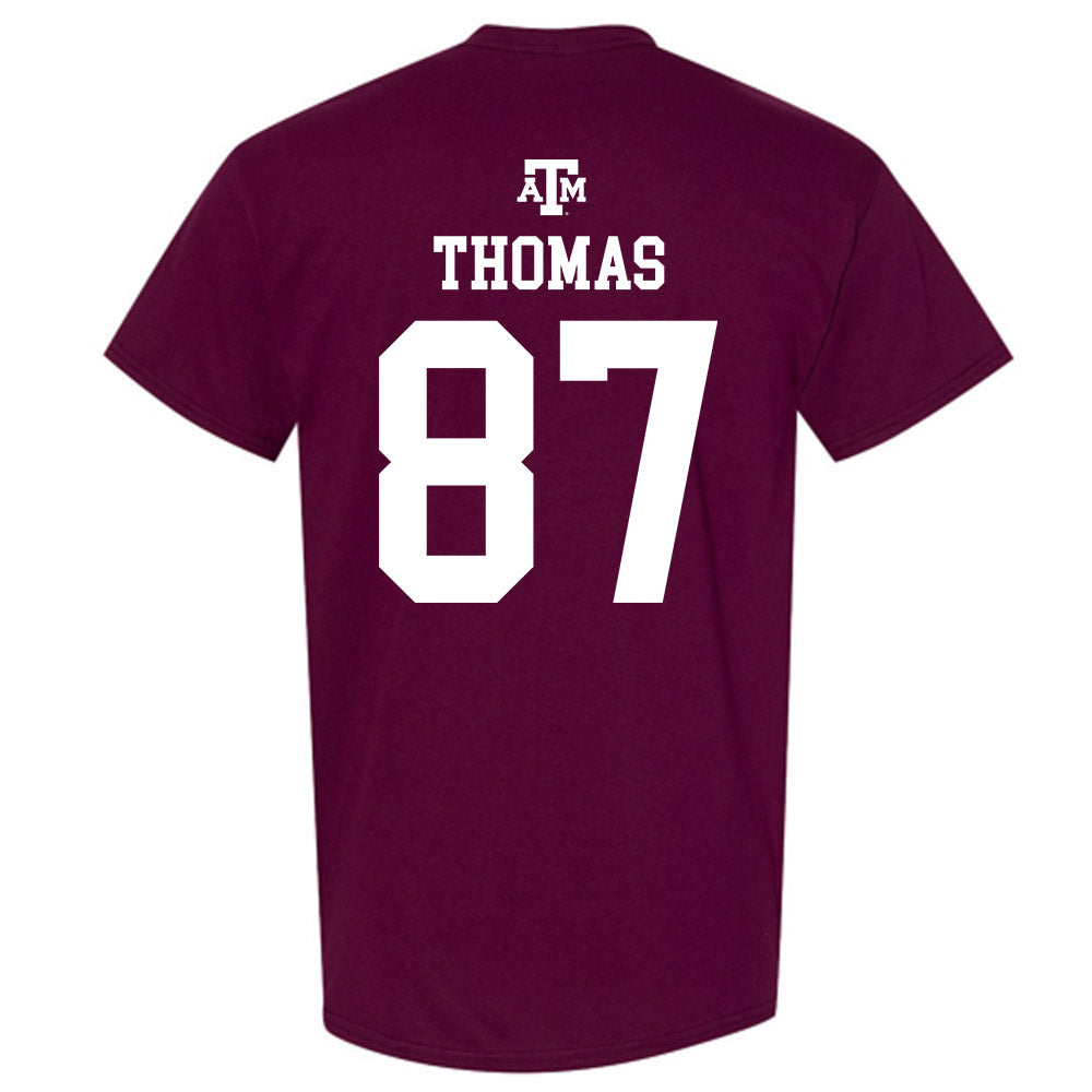 Texas A&M - NCAA Football : Houston Thomas - Maroon Out 2026 T-Shirt-1