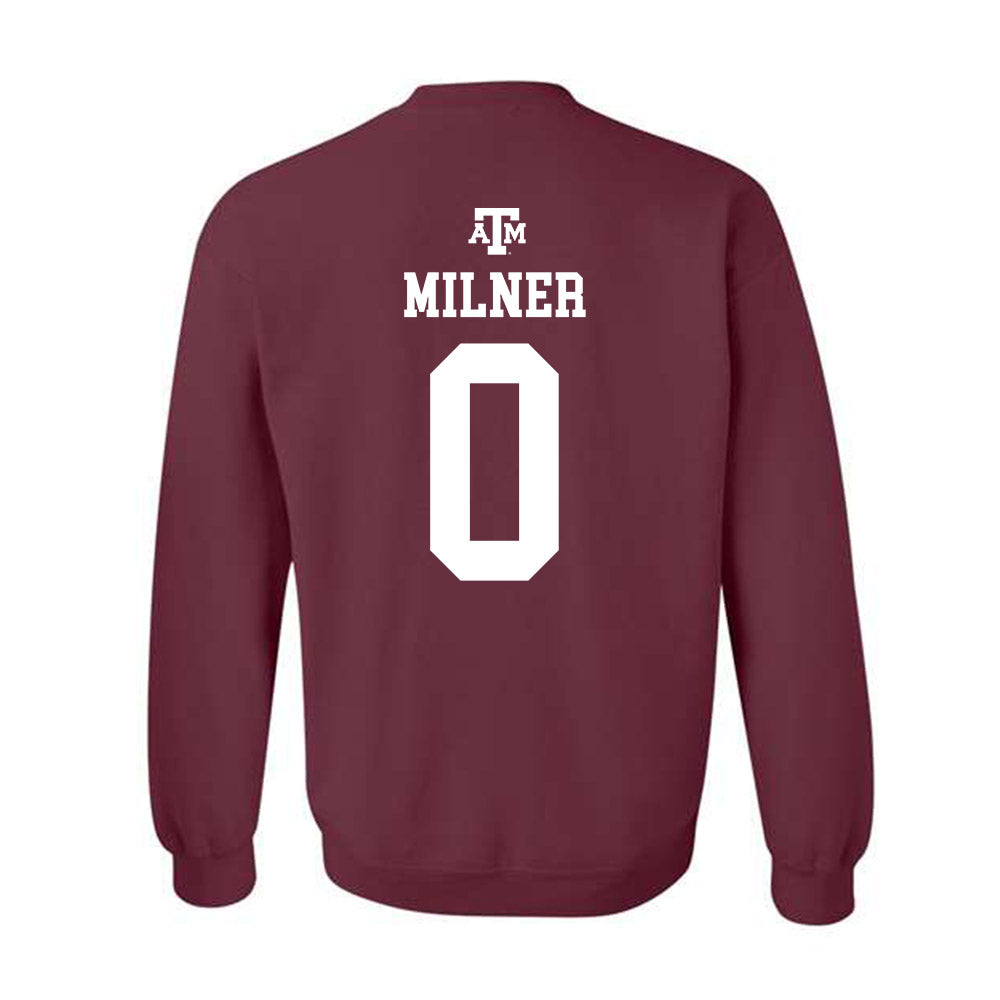 Texas A&M - NCAA Baseball : Drew Milner - Maroon Out 2026 Crewneck Sweatshirt-1