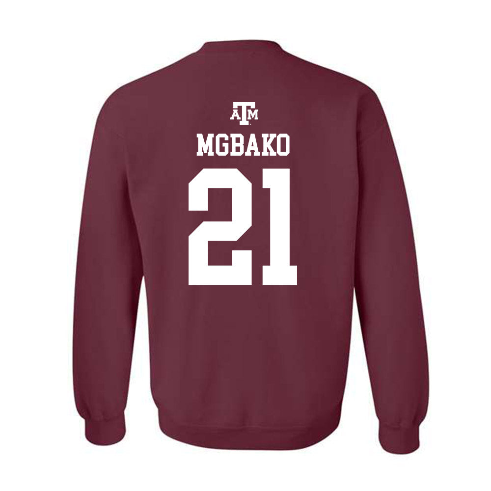 Texas A&M - NCAA Men's Basketball : Mackenzie Mgbako - Maroon Out 2026 Crewneck Sweatshirt-1