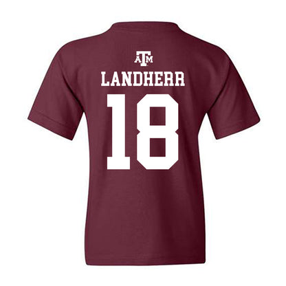 Texas A&M - NCAA Women's Soccer : Lucy Landherr - Maroon Out 2026 Youth T-Shirt-1
