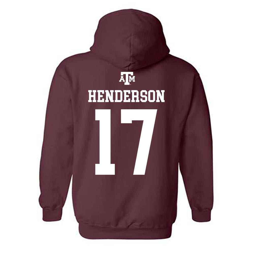 Texas A&M - NCAA Football : Ryan Henderson - Maroon Out 2026 Hooded Sweatshirt-1