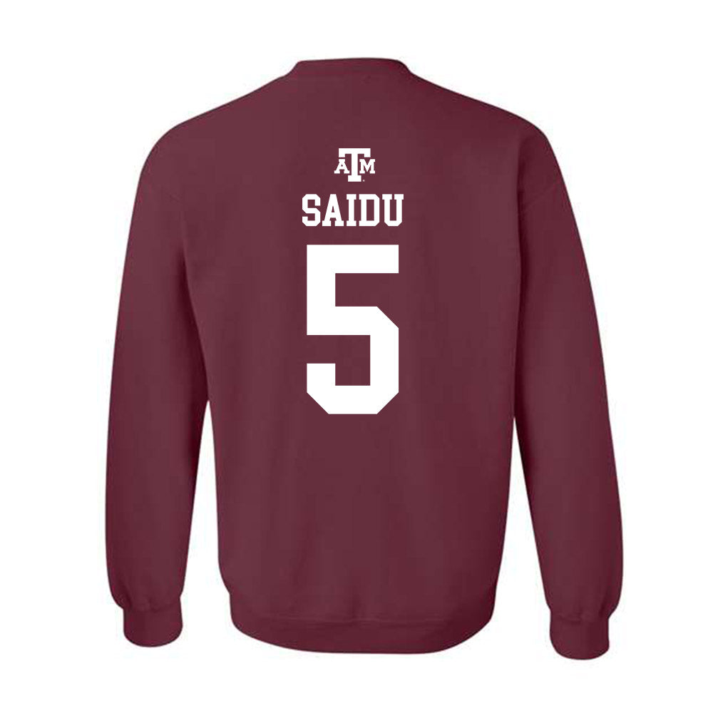 Texas A&M - NCAA Women's Basketball : Vanessa Saidu - Maroon Out 2026 Crewneck Sweatshirt-1