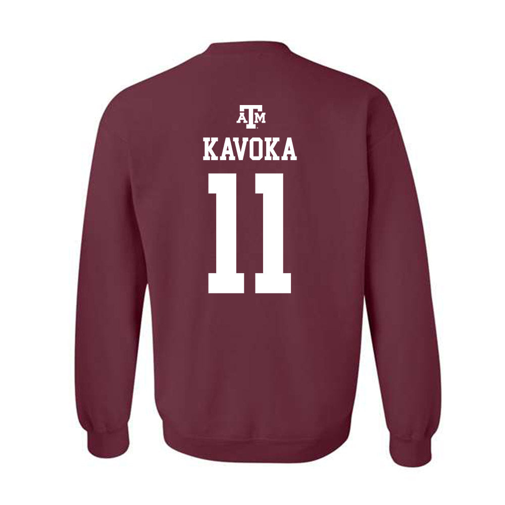 Texas A&M - NCAA Women's Basketball : Talia Kavoka - Maroon Out 2026 Crewneck Sweatshirt-1
