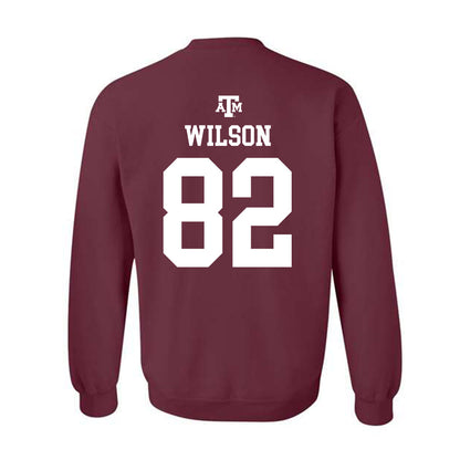 Texas A&M - NCAA Football : Jonah Wilson - Maroon Out 2026 Crewneck Sweatshirt-1