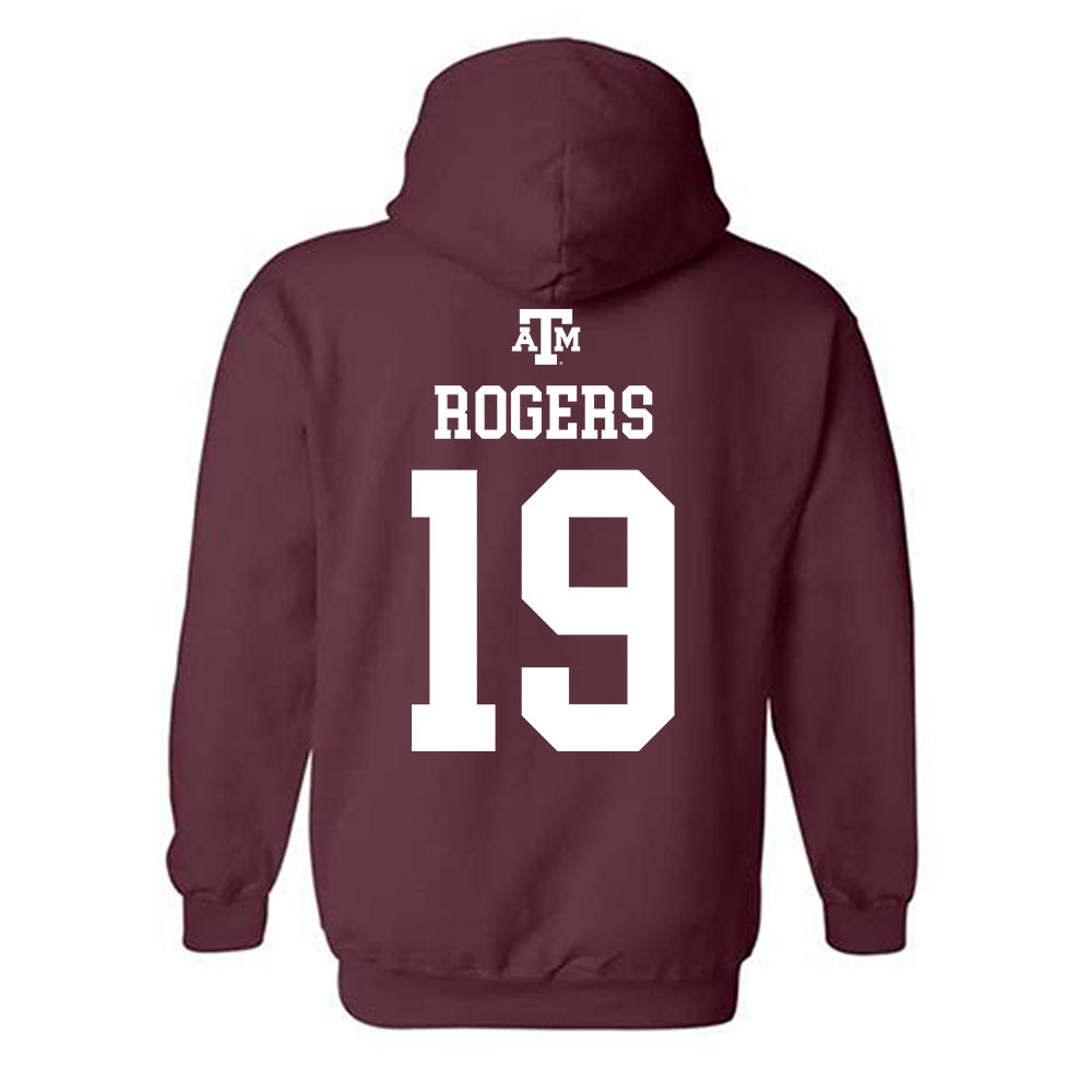 Texas A&M - NCAA Football : Bravion Rogers - Maroon Out 2026 Hooded Sweatshirt-1