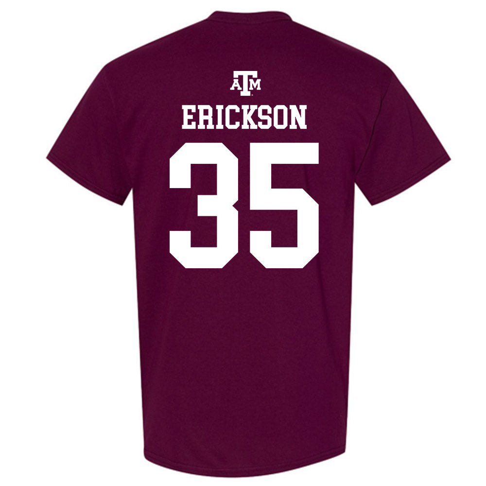 Texas A&M - NCAA Baseball : Sam Erickson - Maroon Out 2026 T-Shirt-1