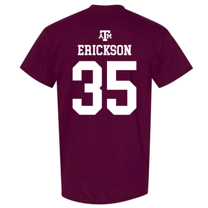 Texas A&M - NCAA Baseball : Sam Erickson - Maroon Out 2026 T-Shirt-1