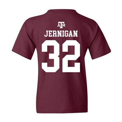 Texas A&M - NCAA Football : Tristan Jernigan - Maroon Out 2026 Youth T-Shirt-1