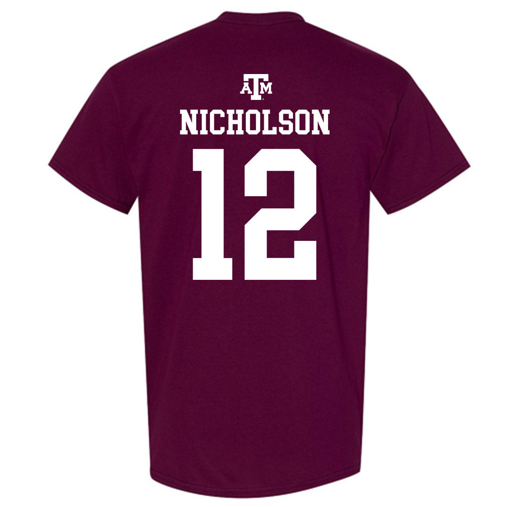 Texas A&M - NCAA Women's Volleyball : Lily Nicholson - Maroon Out 2026 T-Shirt-1