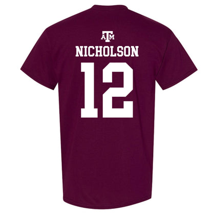 Texas A&M - NCAA Women's Volleyball : Lily Nicholson - Maroon Out 2026 T-Shirt-1