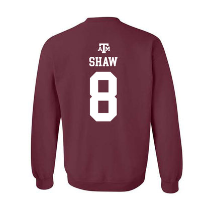 Texas A&M - NCAA Football : Jordan Shaw - Maroon Out 2026 Crewneck Sweatshirt-1