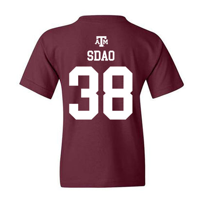 Texas A&M - NCAA Baseball : Shane Sdao - Maroon Out 2026 Youth T-Shirt-1