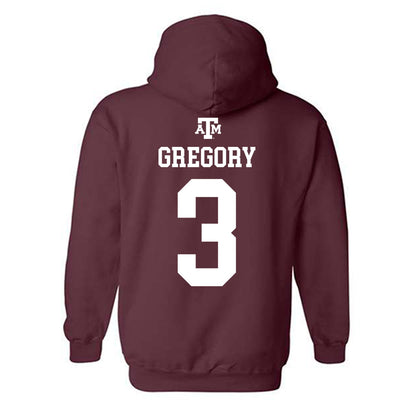 Texas A&M - NCAA Football : Aaron Gregory - Maroon Out 2026 Hooded Sweatshirt-1