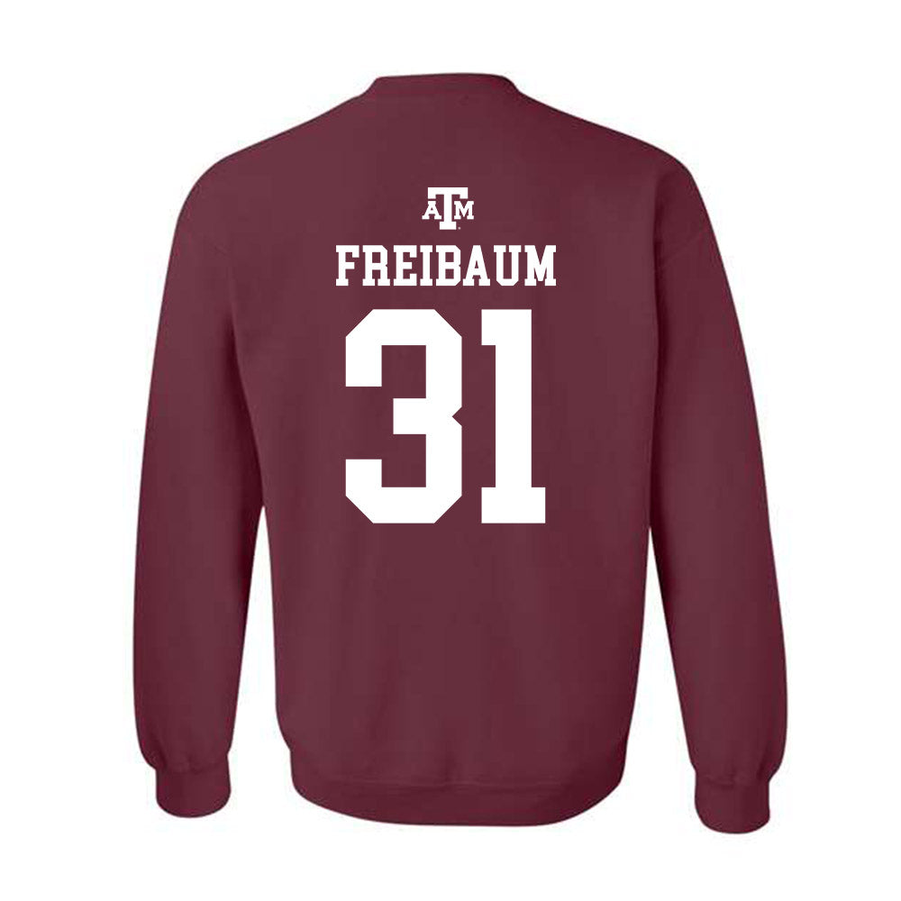 Texas A&M - NCAA Football : Shea Freibaum - Maroon Out 2026 Crewneck Sweatshirt-1