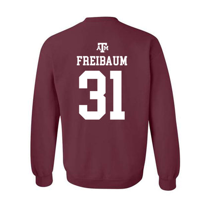 Texas A&M - NCAA Football : Shea Freibaum - Maroon Out 2026 Crewneck Sweatshirt-1