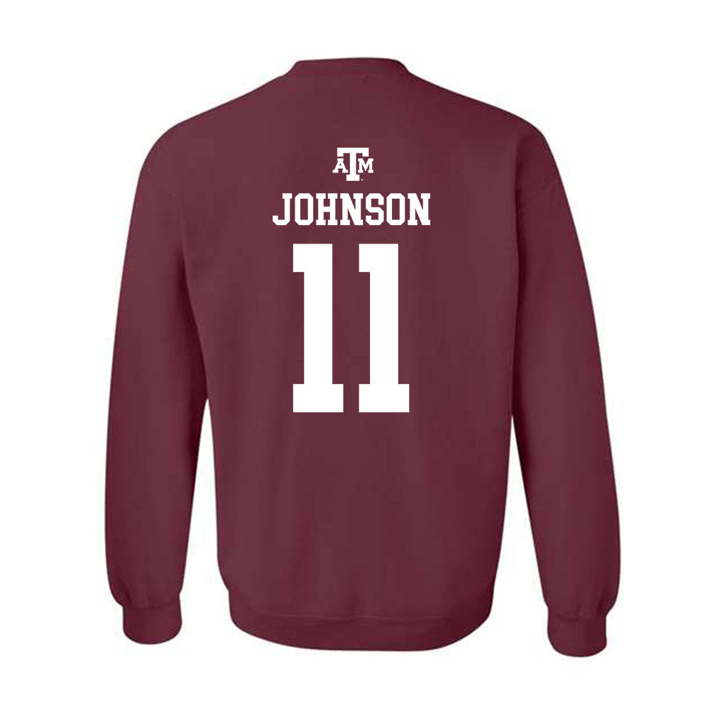 Texas A&M - NCAA Football : Kelshaun Johnson - Maroon Out 2026 Crewneck Sweatshirt-1